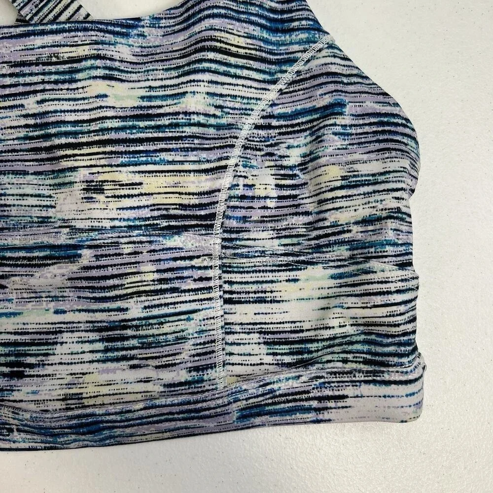 Lululemon 6‎ Sports Bra Pure Practice Blurry Belle Sea Mist Luxtreme Med Support